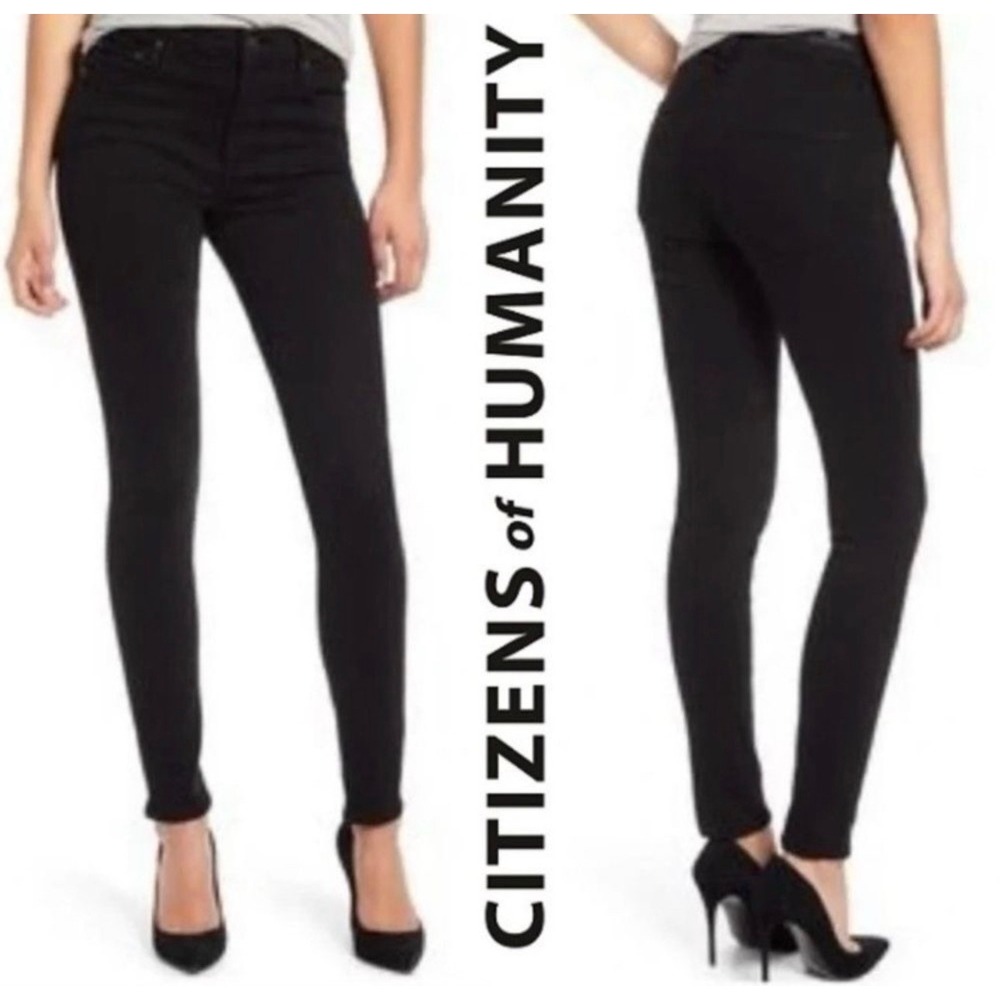 Citizens of Humanity Avedon Skinny Jeans Black 26 Mid‎ Rise Stretch